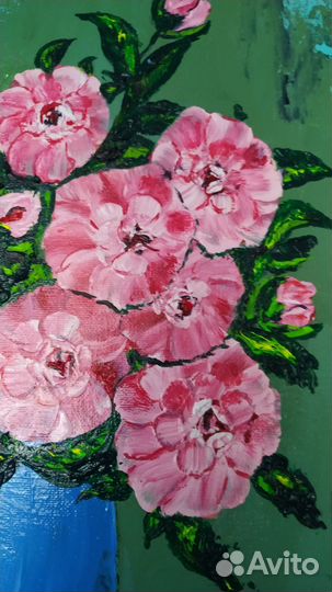 Картина маслом 30*40 Шиповник