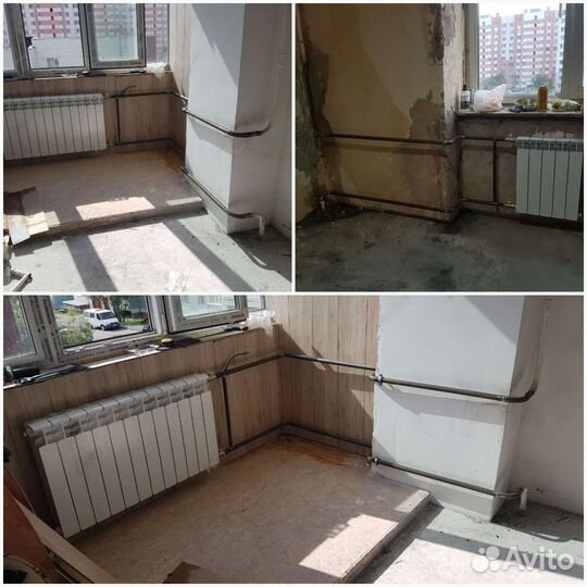 Замена батарей, радиаторов отопления под сварку