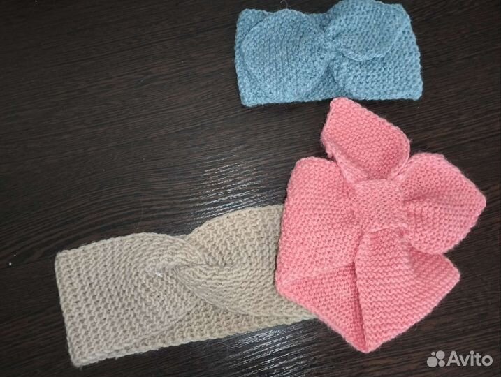 Повязка на голову вязаная