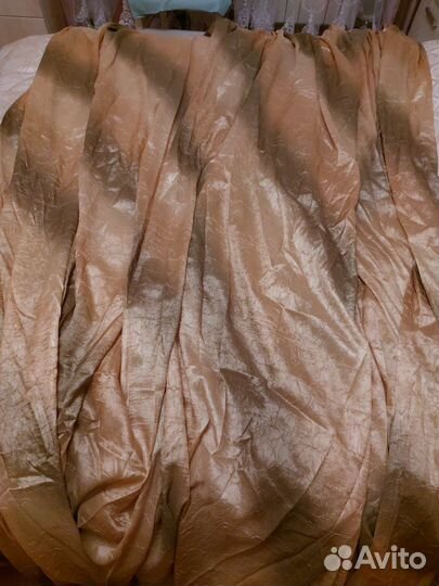 Шторы 2 шт на ленте с ламбрикеном