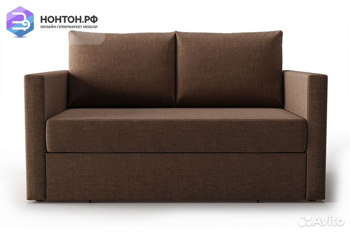 Диван выкатной Берг рогожка коричневая