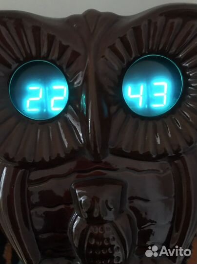 Бра настенное СССР с часами в виде совы