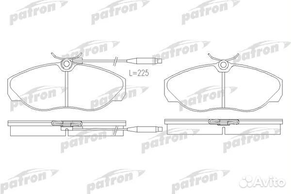 Patron PBP967 Колодки тормозные дисковые передн CI