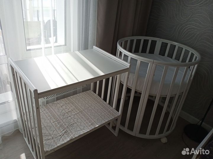 Кроватка овальная 7 в 1