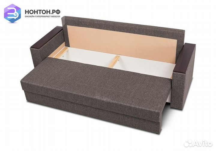 Диван еврокнижка Атланта светло-коричневый