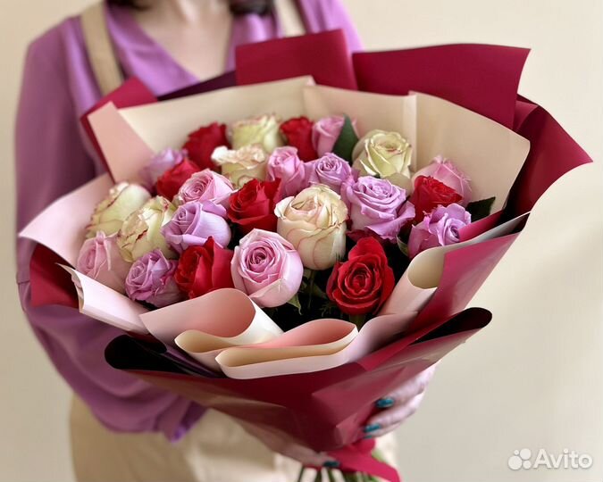 Букеты розы 51 101 с беспл.доставкой