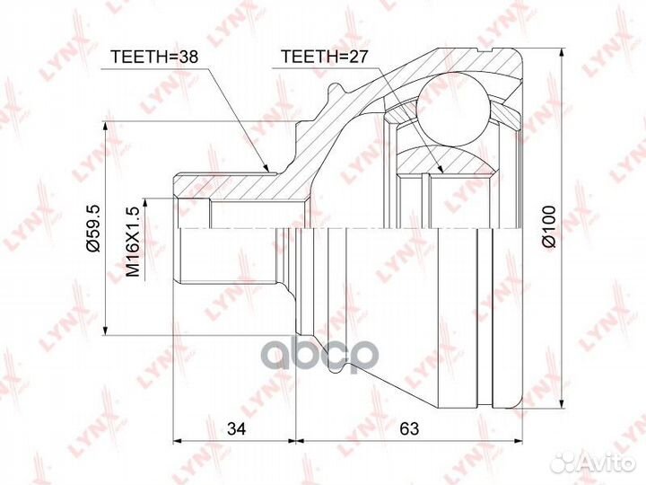 CO-3793 шрус lynxauto CO-3793 lynxauto
