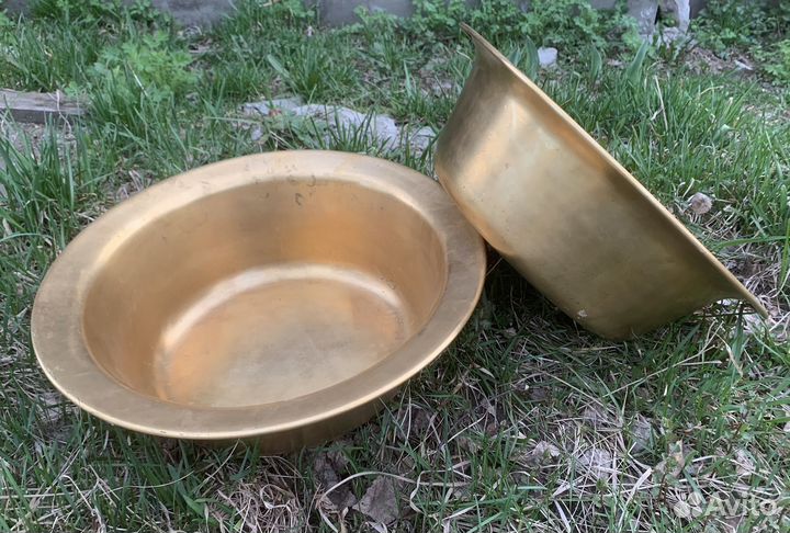 Большой латунный таз