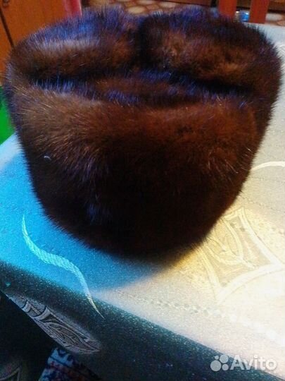 Норковая шапка мужская бу