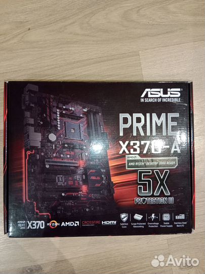 Материнская плата asus prime x-370a +DDR4