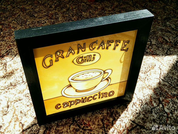 Cappuccino/Капучино витражная картина 21*21 см