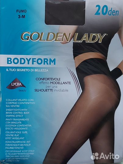 Колготки G.Lady Bodyform 20d черн/сер/беж р.2,3,4