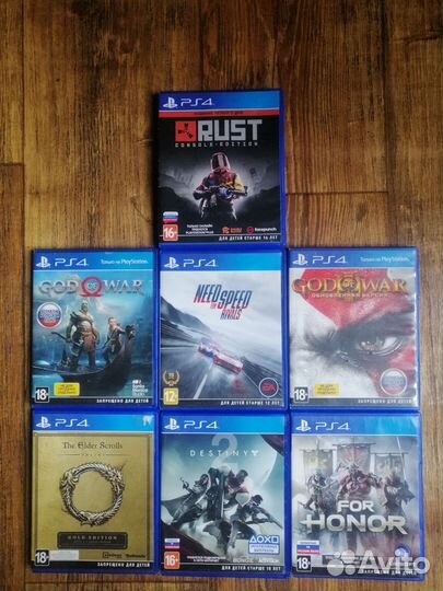 Sony Ps4 игры god of war,need for speed
