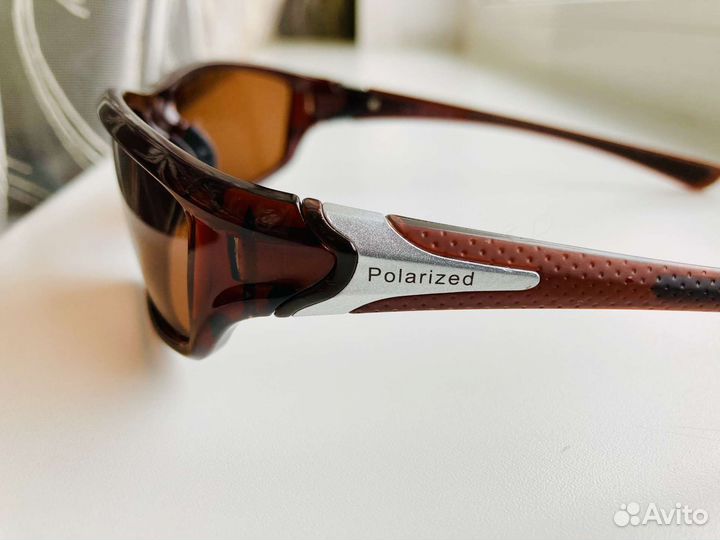 Очки коричневые поляризационные спортивные