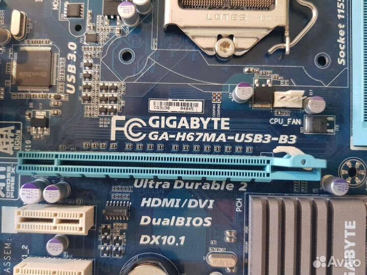 Gigabyte GA-H67MA-USB3-B3 сокет 1155