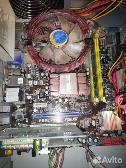 Intel Core 2 Quad Q9400 (LGA 775) + мать + озу