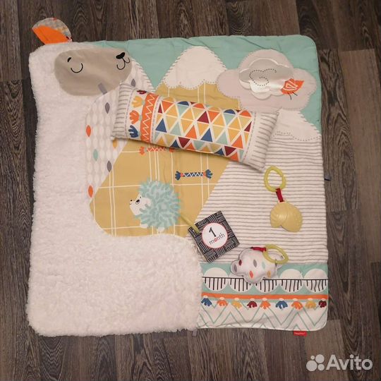 Развивающий коврик, мобиль fisher price