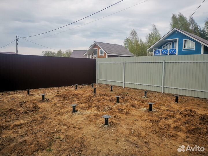 Винтовые сваи под ключ установка