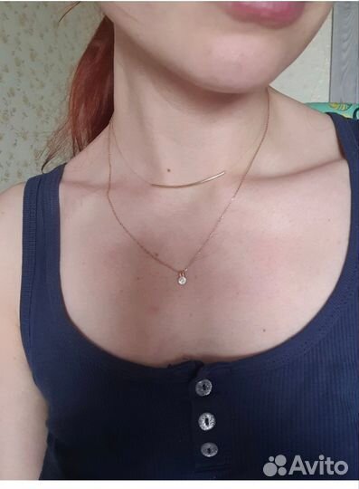 Колье на леске золото 585проба