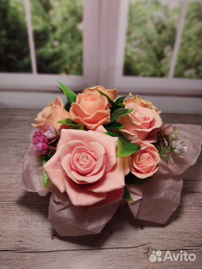 Мини-букет из мыла ручной работы