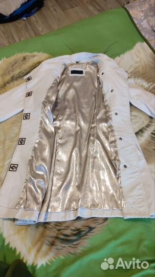 Кожаное женское пальто 46 48 размер