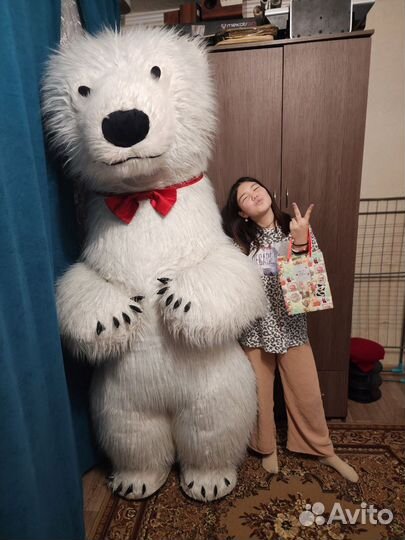 Белый медведь, мишка тедди Аррева