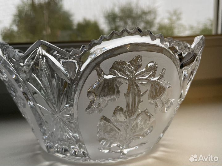 Конфетница хрусталь и соусник СССР