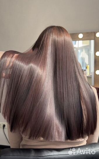 Кератиновое выпрямление, восстановление волос