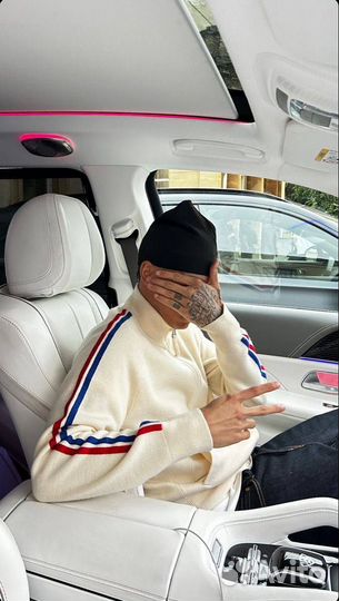 Corteiz Cream Knit Zip Up Fleece