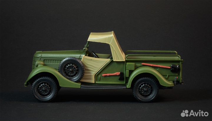 1:43 газ 61-417 Зелёный с тентом. Наш автопром