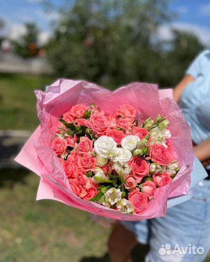 Цветы розы букет