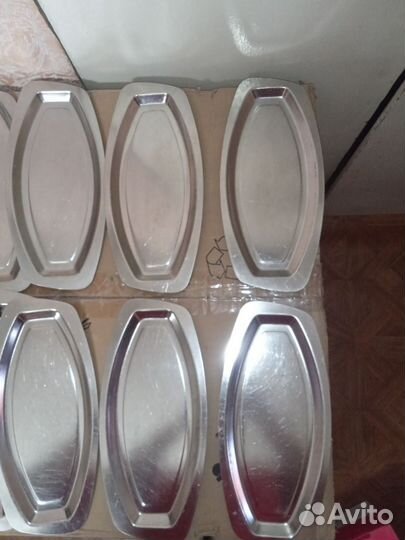 Тарелки овальные из нерж.12шт