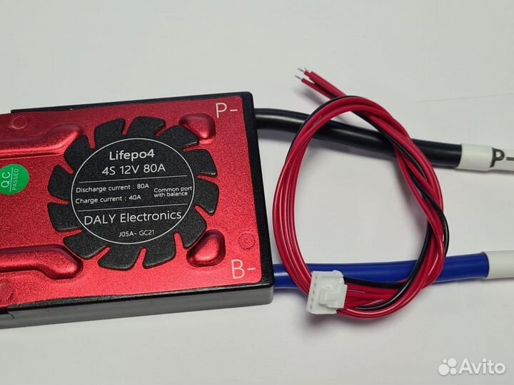 Плата контроля BMS lifepo4 4S 12V 80A