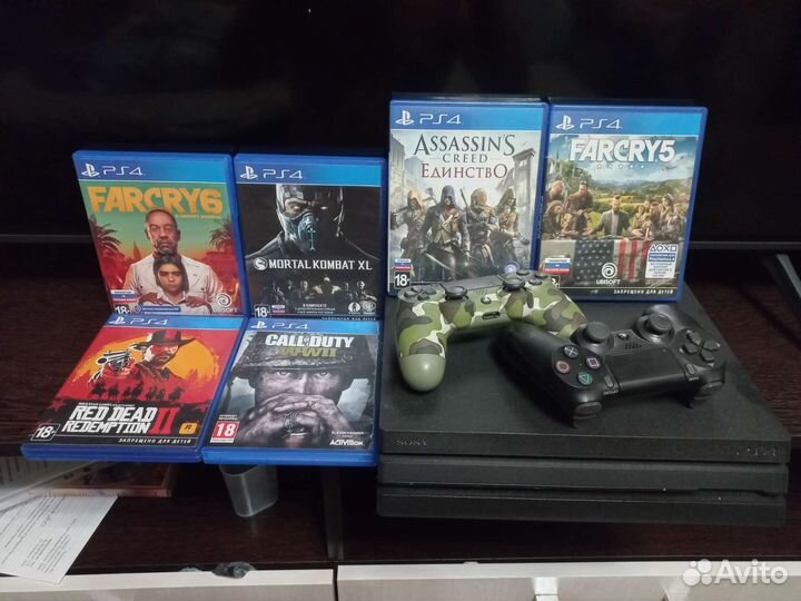 Sony playstation 4 PS4 pro 1tb с играми