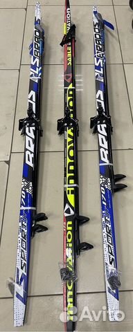 Беговые лыжи STC комплект с палками и креплениями объявление продам