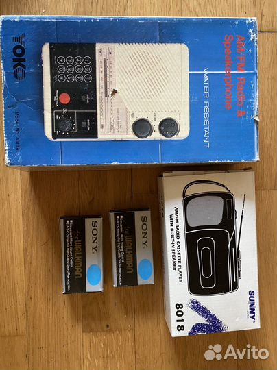 Плеер, радиоприемник и наушники СССР и 90х