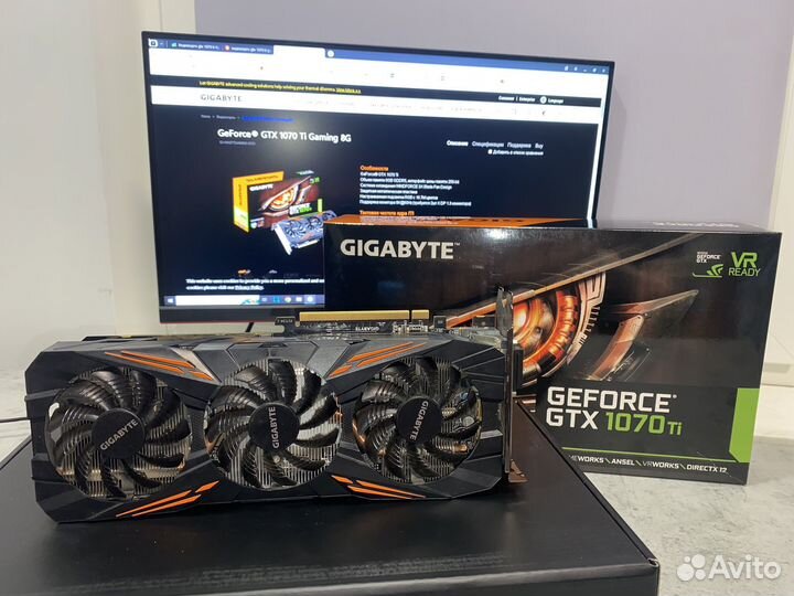 Видеокарты с дефектами Nvidia gtx 1070 Ti Gigabyte