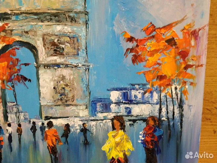 Картина маслом городской пейзаж