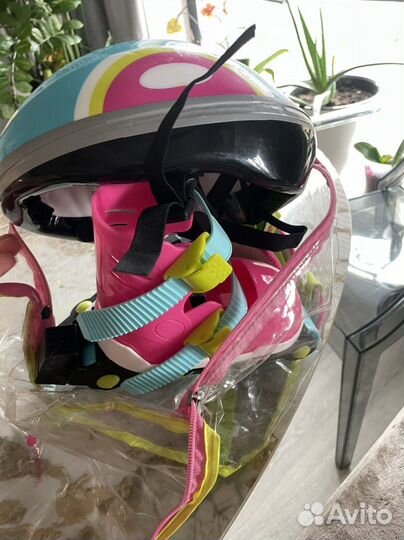 Набор раздвижные ролики с шлемом и защитой