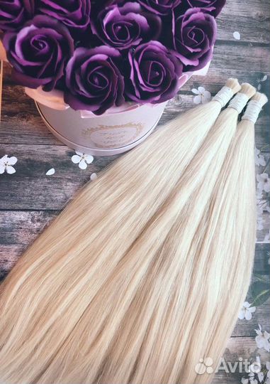 Волосы для наращивания блонд Стандарт