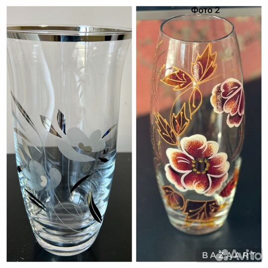 Ваза с рисунком. 2 шт