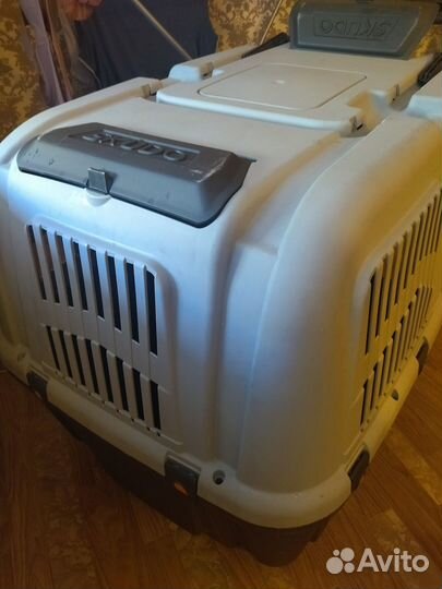 Переноска для собак Skudo 7, 105х76х73 см, серый