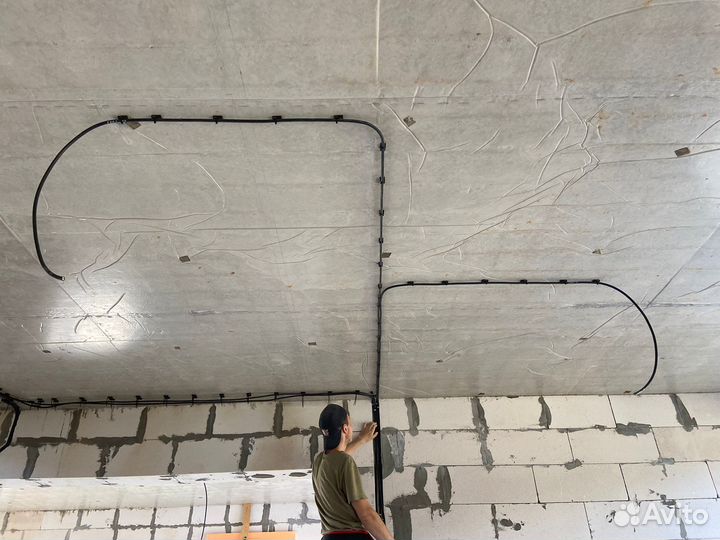 Установка электрического теплого пола