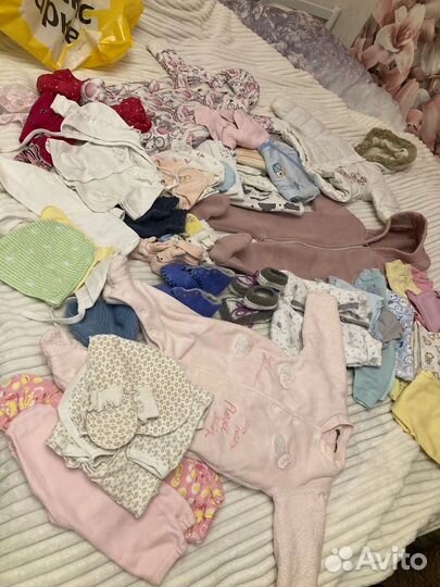 Большой пакет одежды для девочки