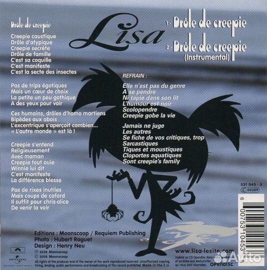 Lisa - Drole De Creepie (Mylene Farmer) CD Single