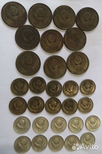 Монеты СССР 2, 5 и 10 коп. С 1980 по1989