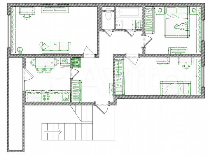 3-к. квартира, 65,8 м², 4/5 эт.