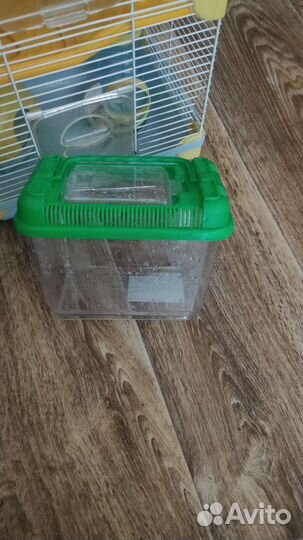 Клетка для грызунов, переноска, два шара