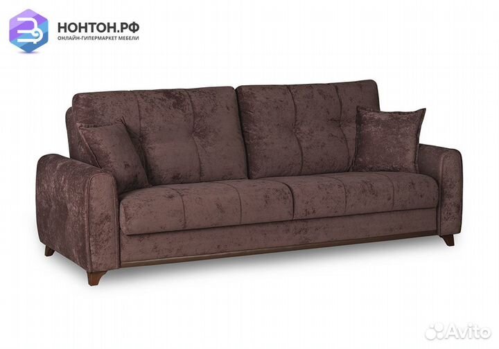 Диван книжка Плимут темно-фиолетовый / коричневый