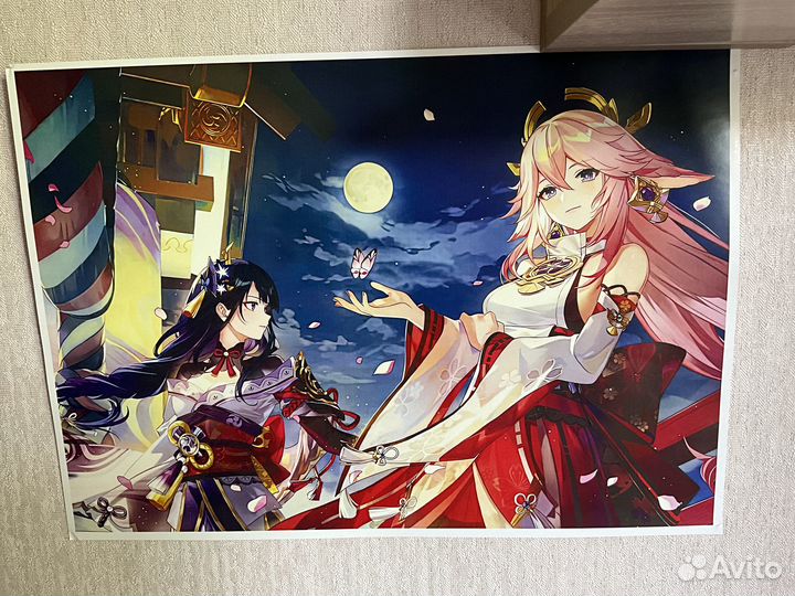 Genshin Impact стенды, плакаты, брелоки